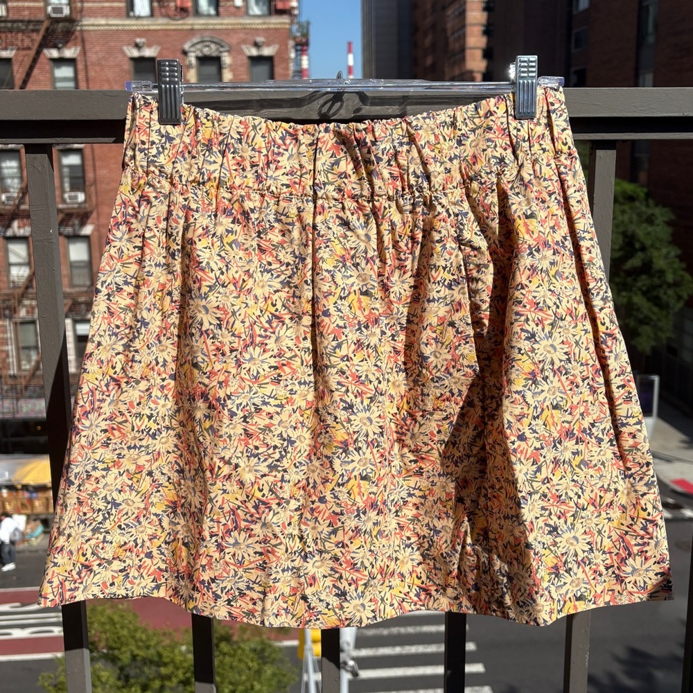 J. Crew Floral Print Mini Skirt with Pockets